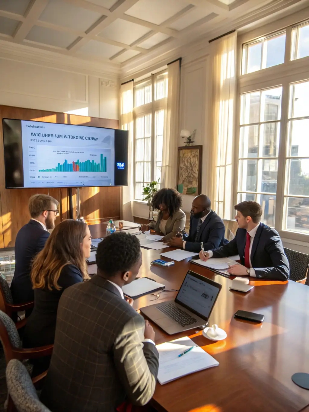 An image showcasing a successful private equity investment meeting, highlighting collaboration and strategic decision-making.