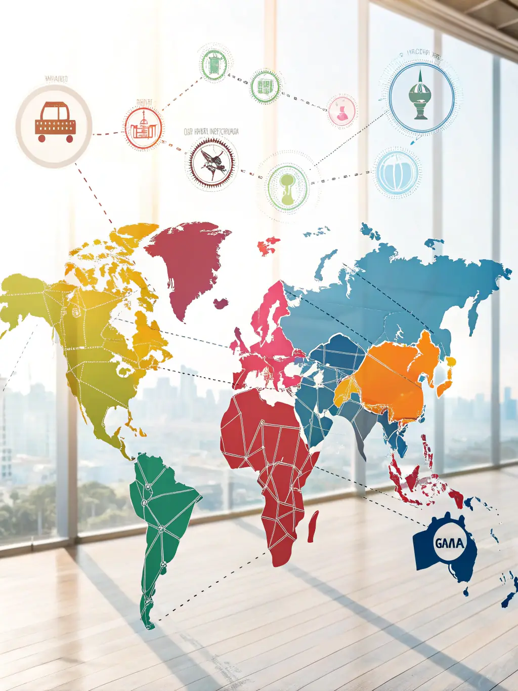 A visual representation of global markets interconnected, symbolizing Lavirise's global investment perspective and reach.