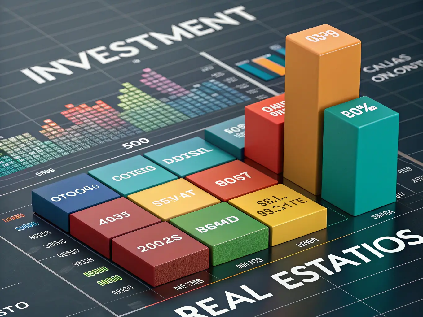 A sophisticated, modern graphic depicting a balanced portfolio with diverse asset classes, such as stocks, bonds, real estate, and alternative investments, illustrating strategic asset allocation.